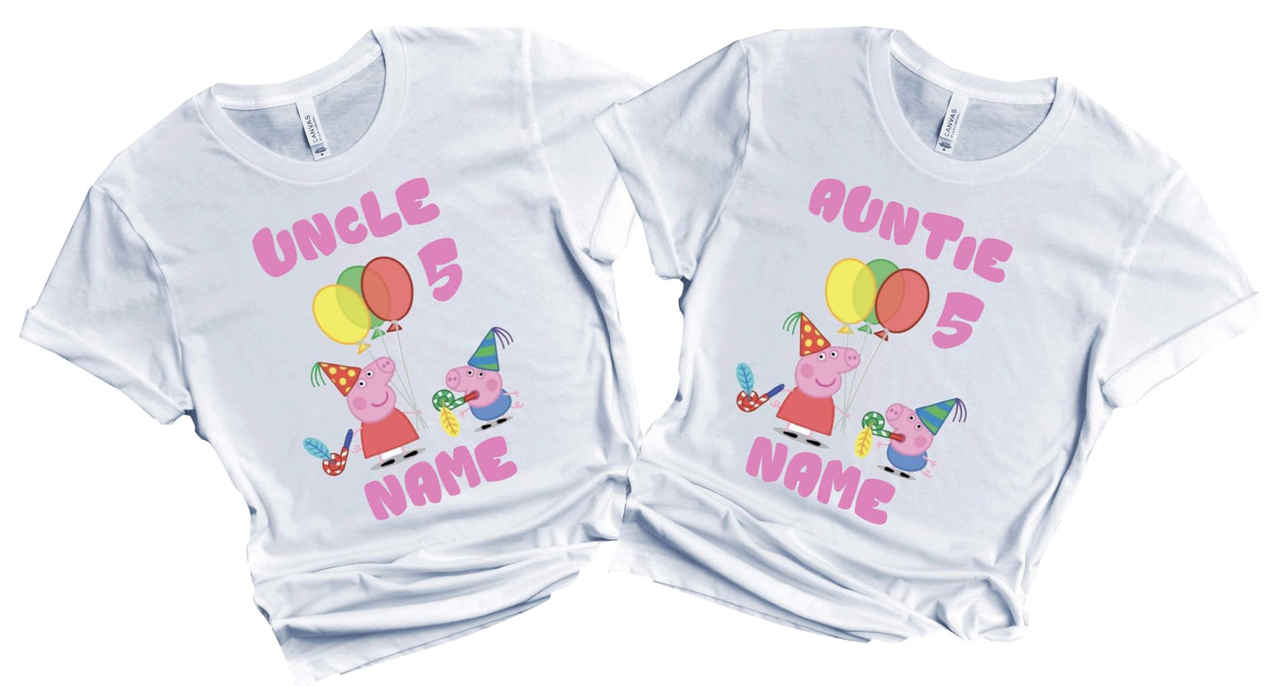 Birthday Kids Tshirt Boy Girl Tees Matching Family Customize Shirts Birthday Girl Party Gathering Custom Name Age Personalized Birthday Shirts All Family Baby Girl