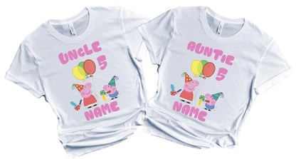 Birthday Kids Tshirt Boy Girl Tees Matching Family Customize Shirts Birthday Girl Party Gathering Custom Name Age Personalized Birthday Shirts All Family Baby Girl