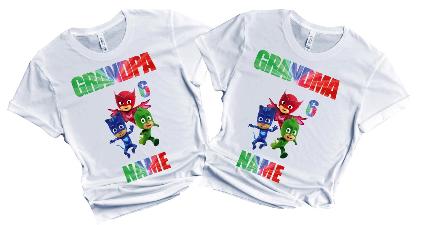 Birthday Kids Tshirt Boy Girl Tees Matching Family Super Hero Customize Shirts Birthday Girl Party Gathering Custom Name Age Personalized Birthday Shirts All Family Baby Mask Girl