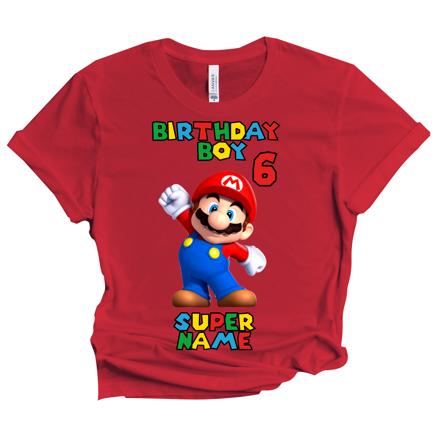 Super Mario Birthday T-Shirt Custom Matching Family Set 6