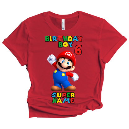Super Mario Birthday T-Shirt Custom Matching Family Set 6