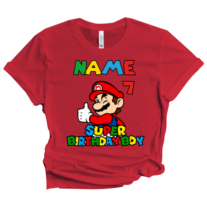 Super Mario Birthday T-Shirt Custom Matching Family Set 4