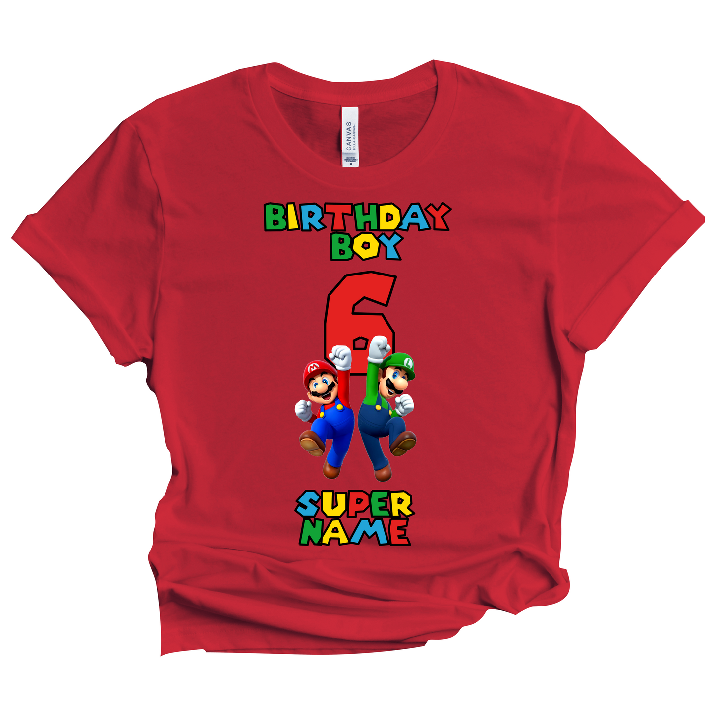 Super Mario Birthday T-Shirt Custom Matching Family Set 5