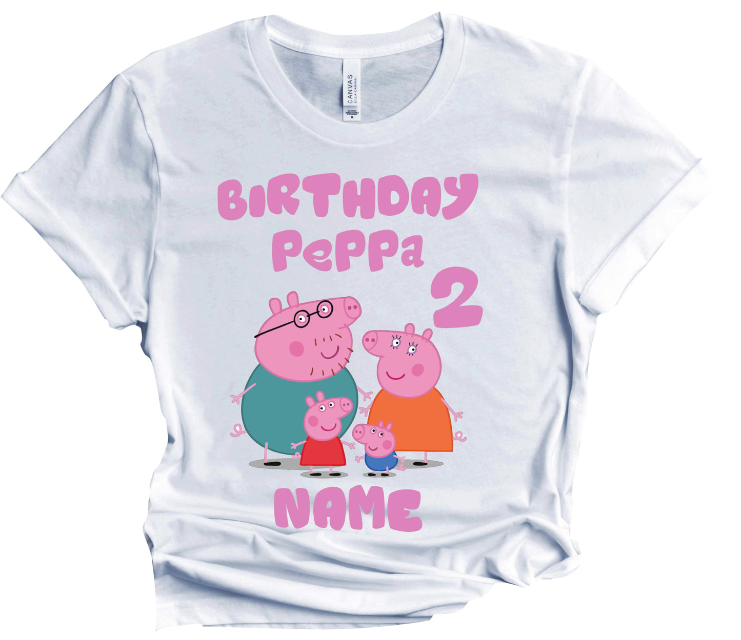 FELIZ CUMPLEAÑOS Birthday Kids Tshirt Boy Girl Tees Matching Family Customize Shirts Birthday Girl Party Gathering Custom Name Age Personalized Birthday Shirts All Family Baby Girl PIG