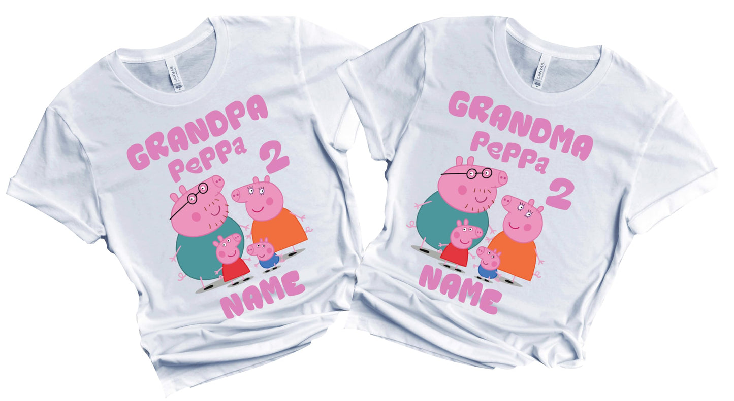FELIZ CUMPLEAÑOS Birthday Kids Tshirt Boy Girl Tees Matching Family Customize Shirts Birthday Girl Party Gathering Custom Name Age Personalized Birthday Shirts All Family Baby Girl PIG