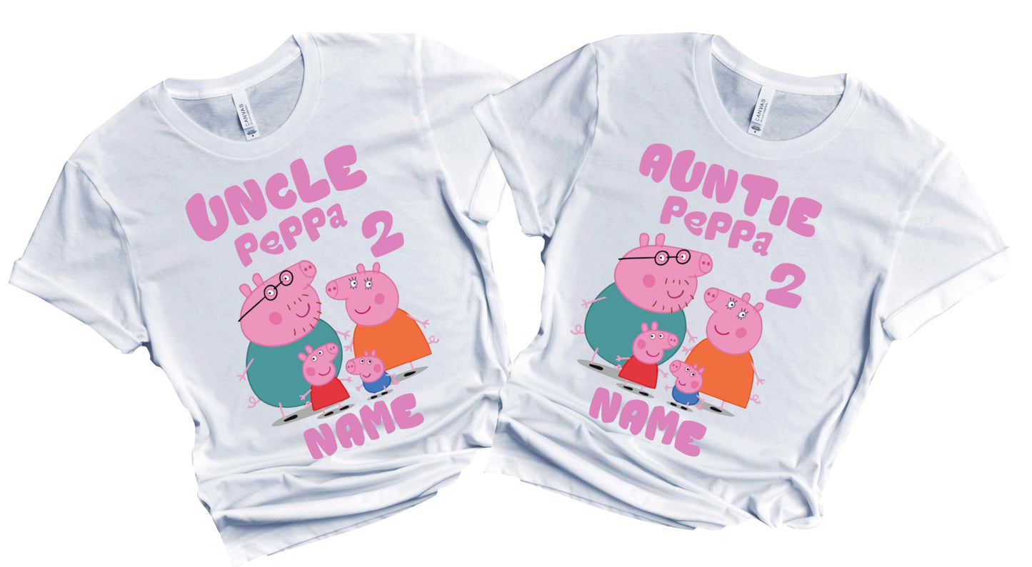 FELIZ CUMPLEAÑOS Birthday Kids Tshirt Boy Girl Tees Matching Family Customize Shirts Birthday Girl Party Gathering Custom Name Age Personalized Birthday Shirts All Family Baby Girl PIG