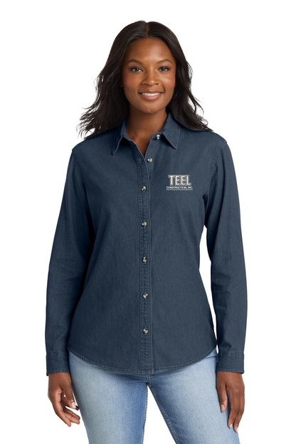 TEEL Embroidered Women’s Long Sleeve Value Denim Shirt