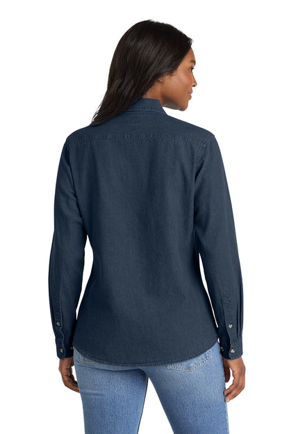 TEEL Embroidered Women’s Long Sleeve Value Denim Shirt