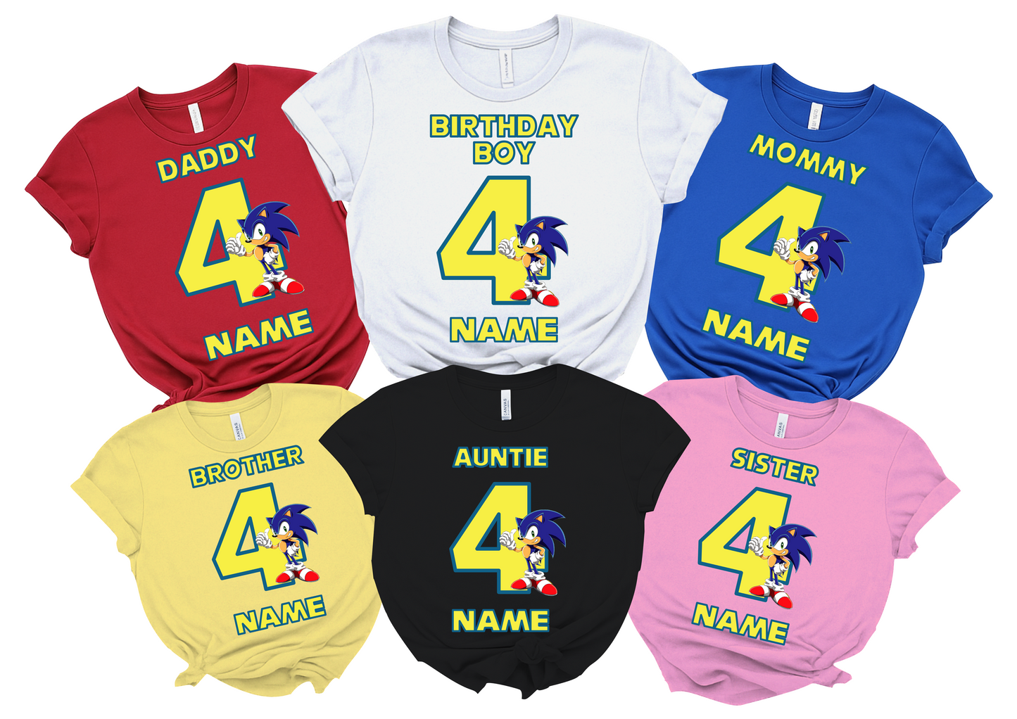 Sonic Birthday Custom T-shirt Matching All Family Set 8
