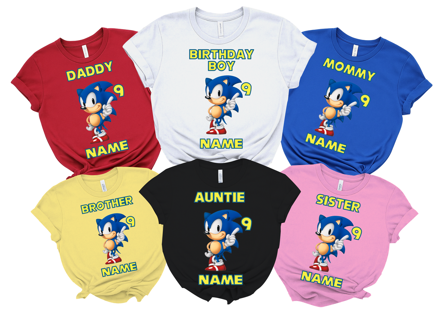 Sonic Birthday Custom T-shirt Matching All Family Set 2