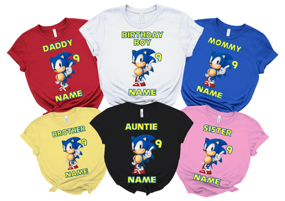 Sonic Birthday Custom T-shirt Matching All Family Set 2