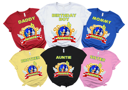 Sonic Birthday Custom T-shirt Matching All Family Set 5