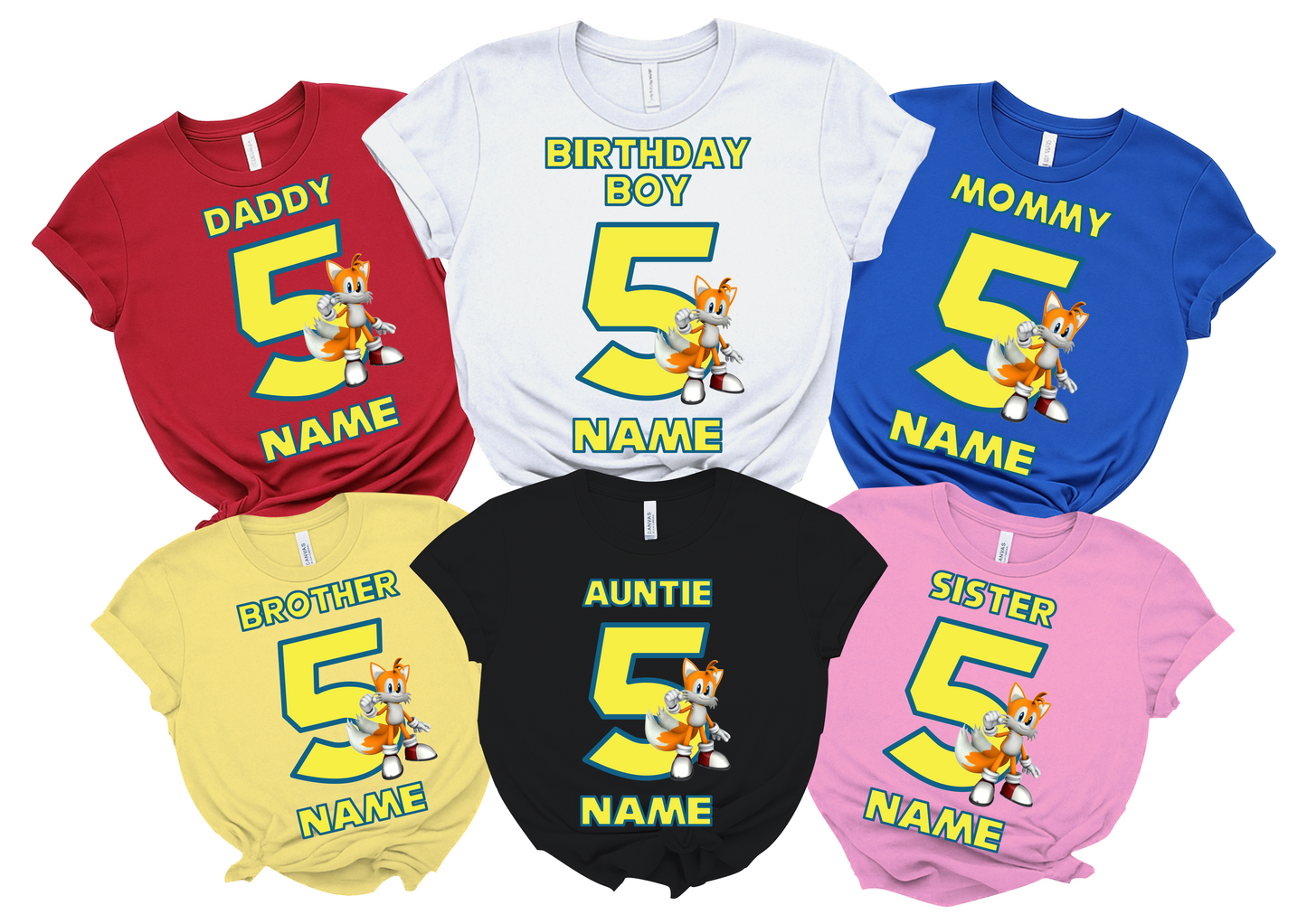 Sonic Tales Birthday Custom T-shirt Matching All Family Set 4