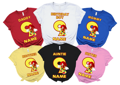 Sonic knuckles Birthday Custom T-shirt Matching All Family Set 6