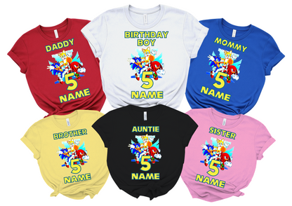Sonic Birthday Custom T-shirt Matching All Family Set 1