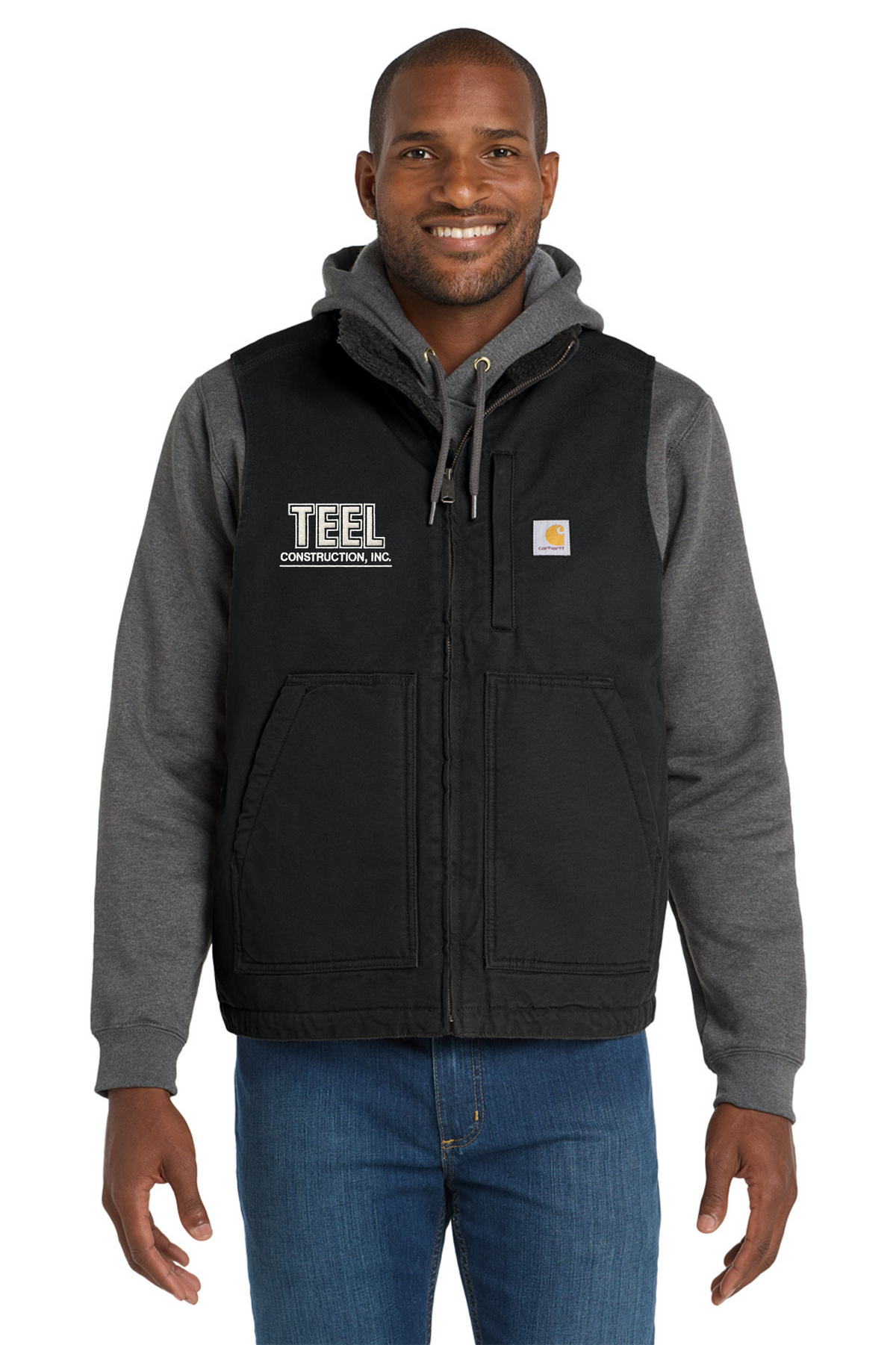 TEEL Embroidered Carhartt Sherpa-Lined Mock Neck Vest
