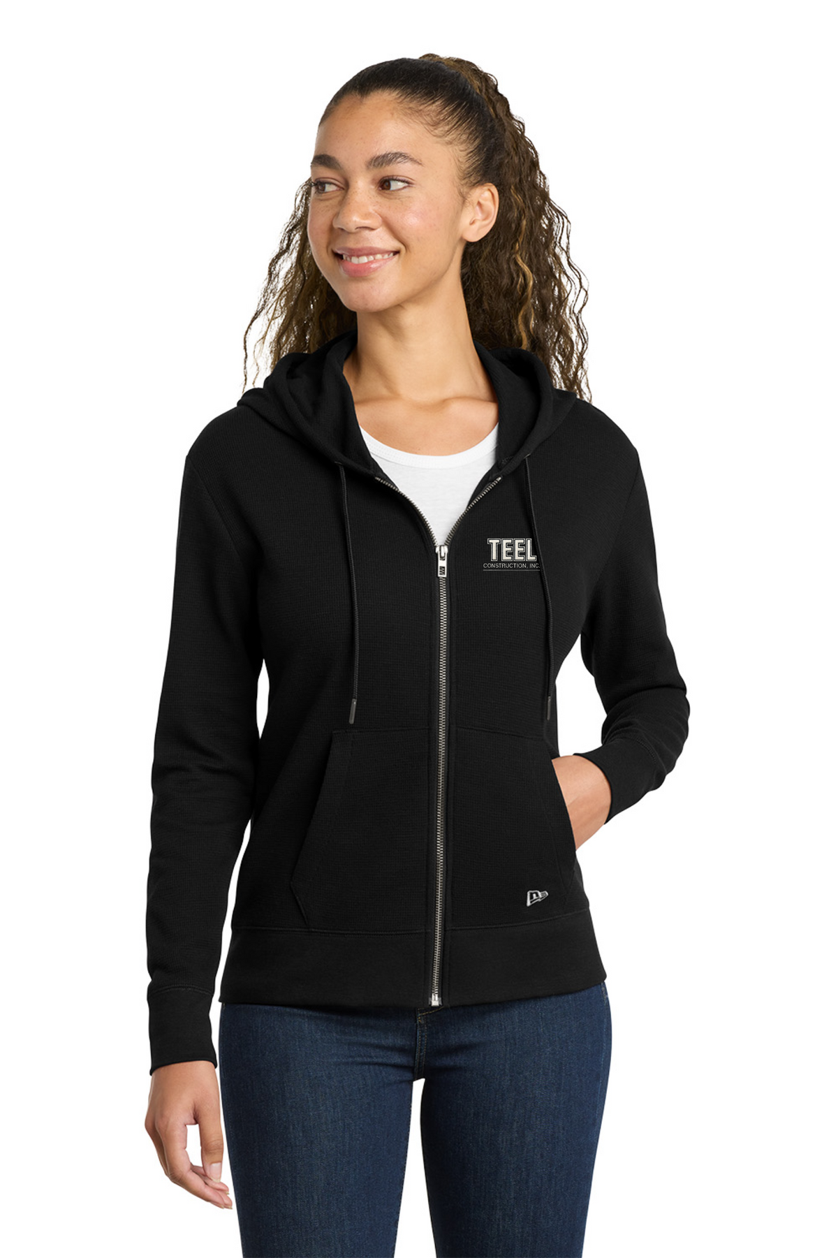 TEEL Embroidered New Era Women’s Thermal Full-Zip Hoodie