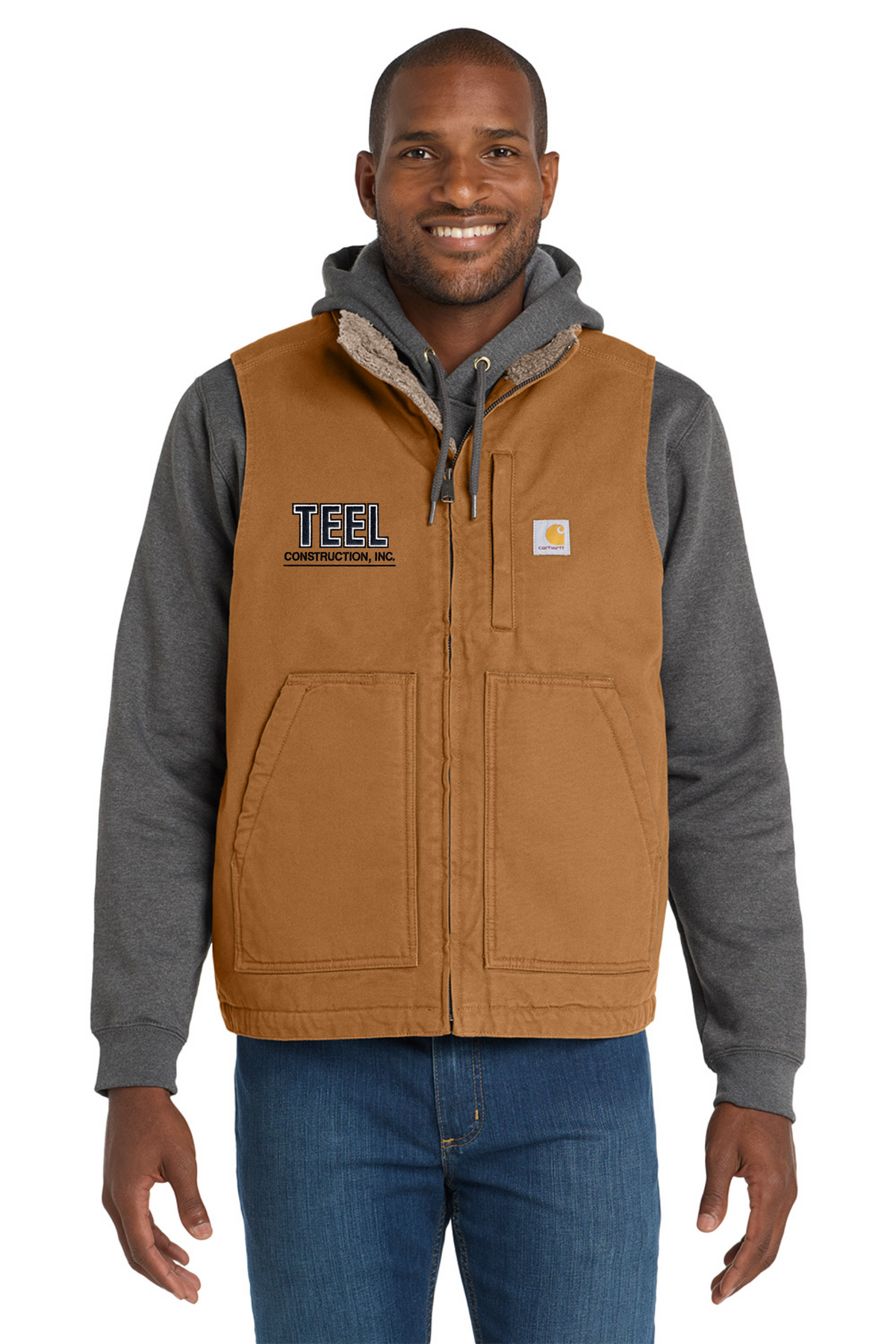 TEEL Embroidered Carhartt Sherpa-Lined Mock Neck Vest