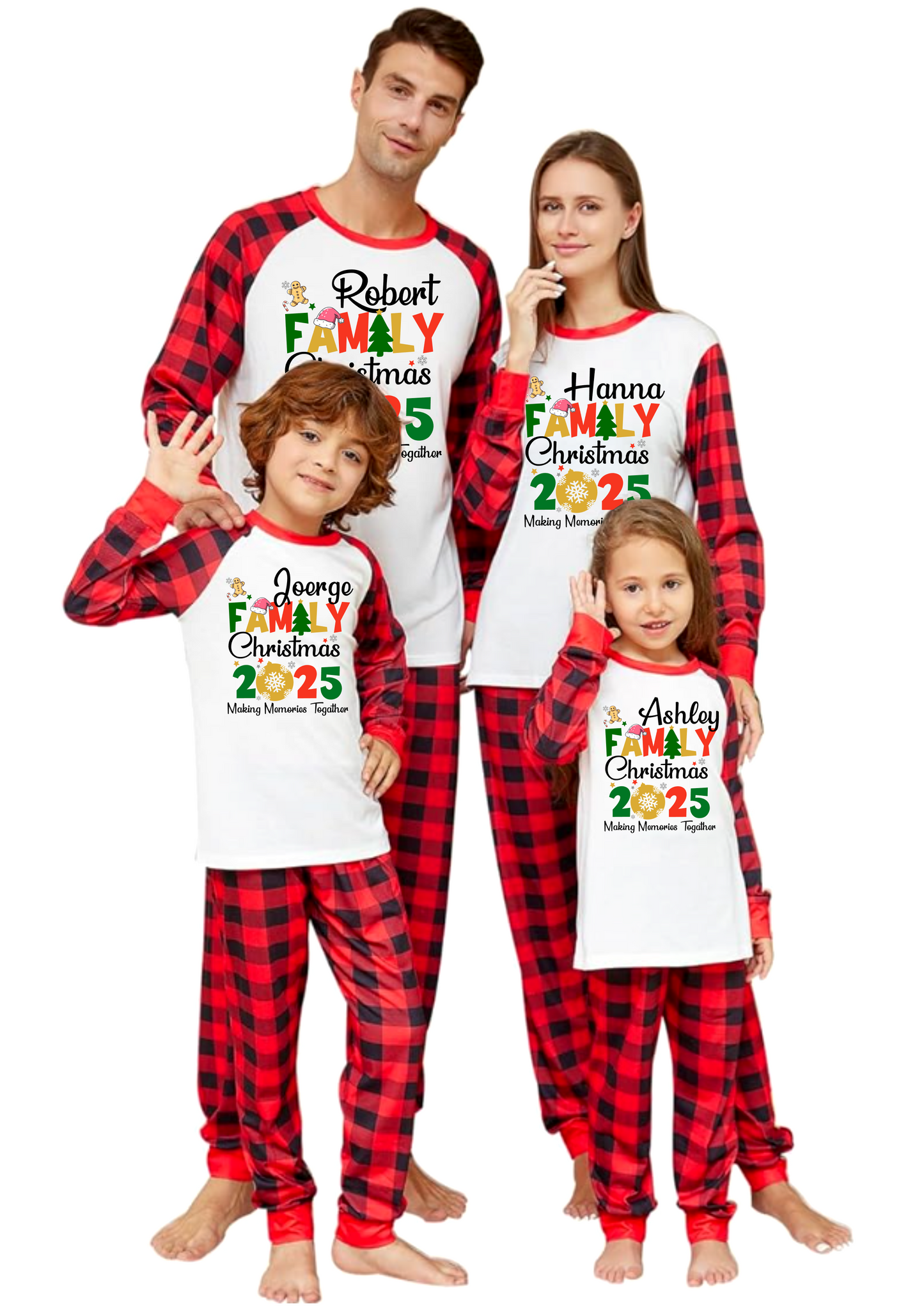 Custom Christmas Pajamas Family Set 6