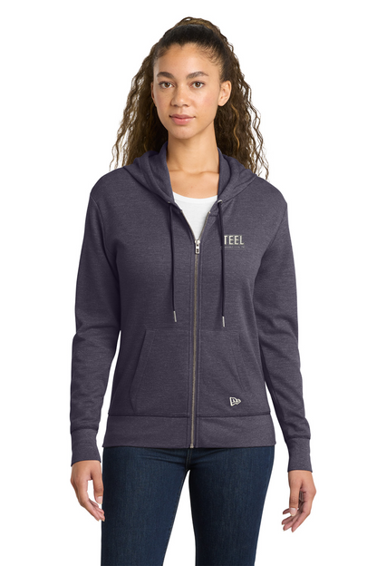 TEEL Embroidered New Era Women’s Thermal Full-Zip Hoodie
