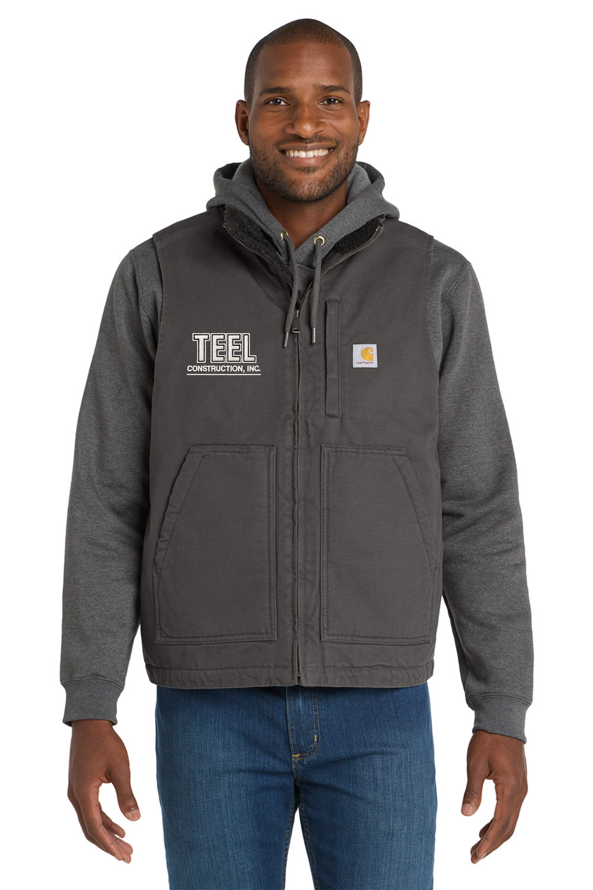 TEEL Embroidered Carhartt Sherpa-Lined Mock Neck Vest