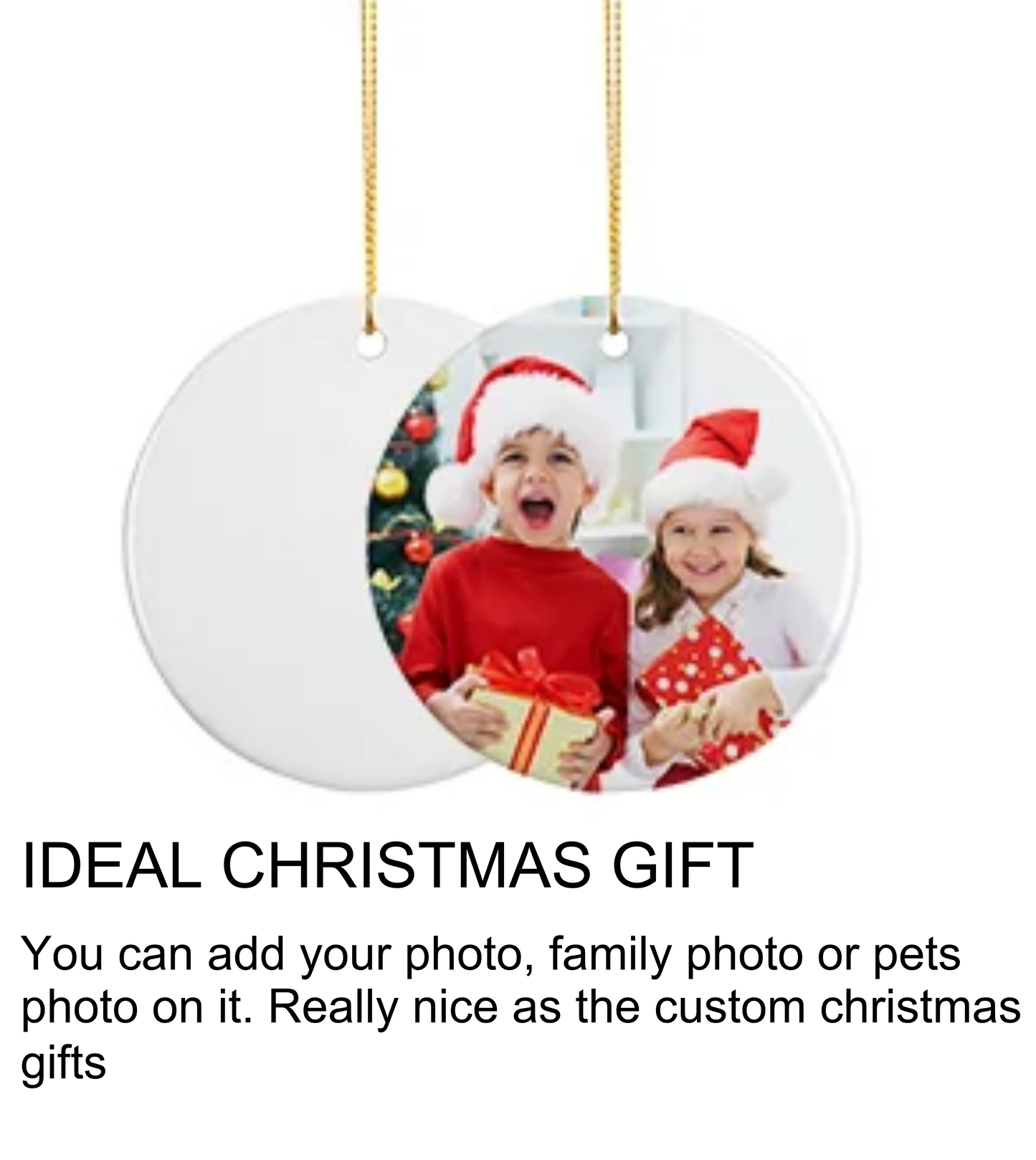 BULK Custom Christmas Ornaments 2025 – Ceramic (10–150 Packs) | Wholesale Any Design | Perfect for Holiday Events.