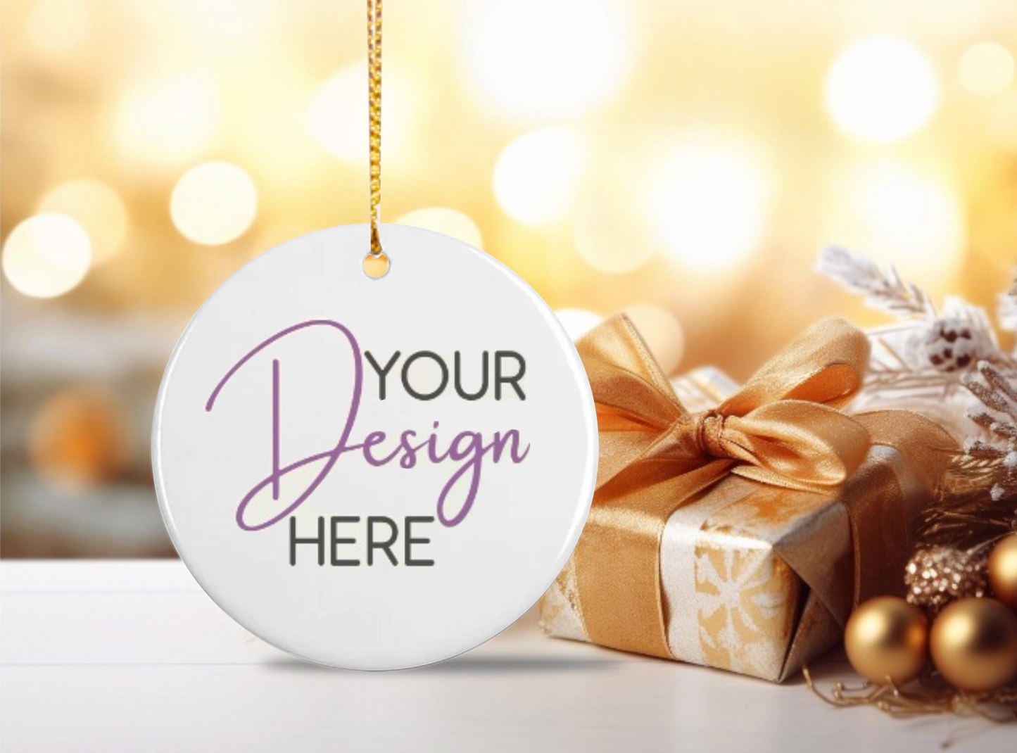 BULK Custom Christmas Ornaments 2025 – Ceramic (10–150 Packs) | Wholesale Any Design | Perfect for Holiday Events.