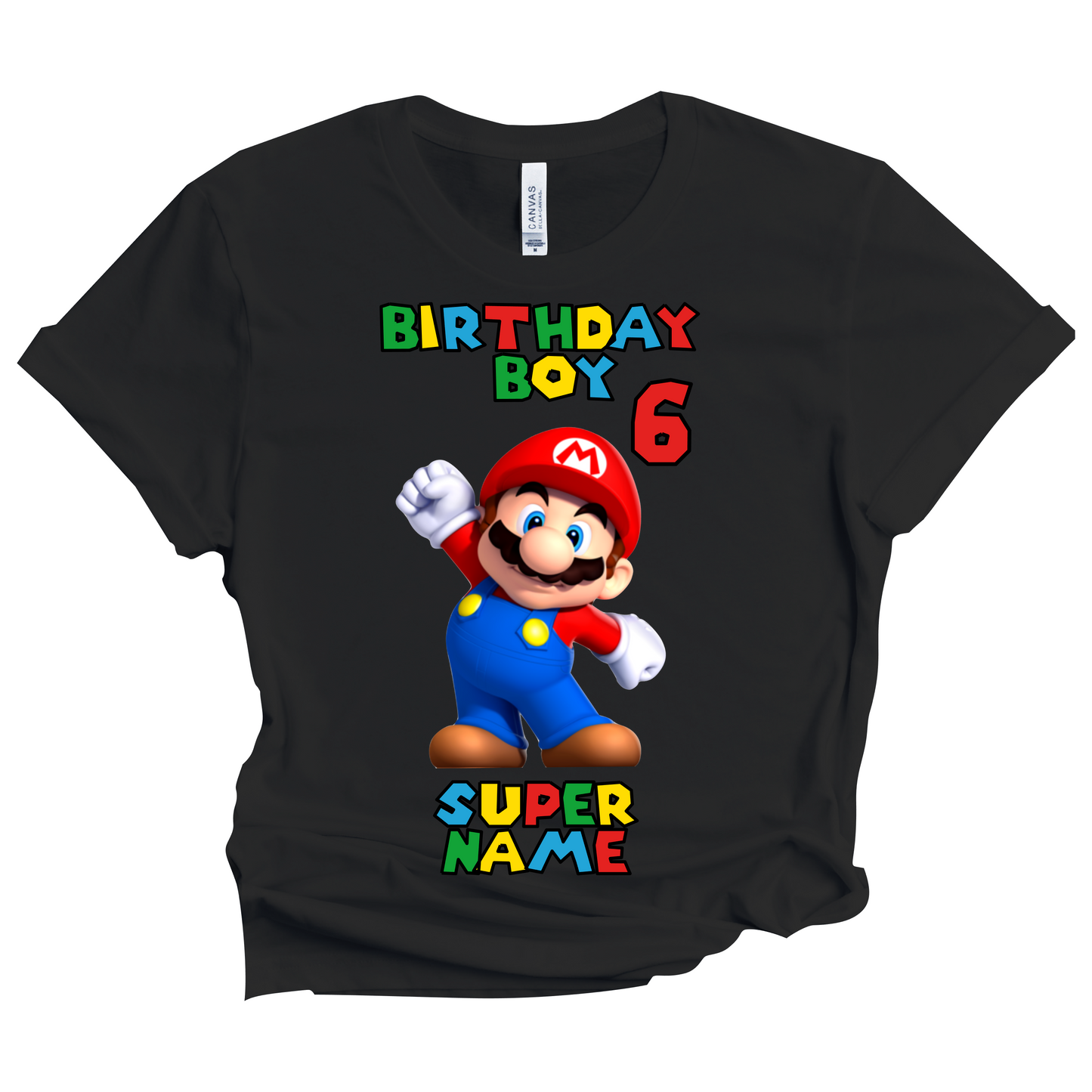 Super Mario Birthday T-Shirt Custom Matching Family Set 6