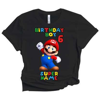 Super Mario Birthday T-Shirt Custom Matching Family Set 6