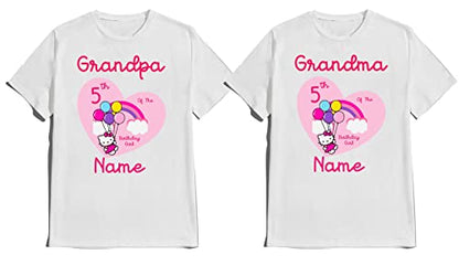 Hello Birthday Kitty Girly Shirt Family Matching T-shirts Birthday Girl Customize Tee Kids Party