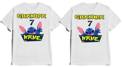 Stitch/Birthday Shirt Boy Lilo/Birthday Girl Matching Family Tees Custom Shirts Kids Party T-shirts