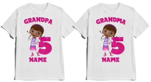 Birthday Girl Doc Shirt Custom Tees Family Matching Personalized T-shirt Name Age
