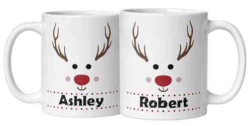 Custom Family Coffee Mug Gift Personalized Christmas Design Ceramic Mugs with Your Own Name And Photo Customized Xmas Cups Gifts for Holiday All Family Gathering Tea Cup White Coffee Mug 11oz