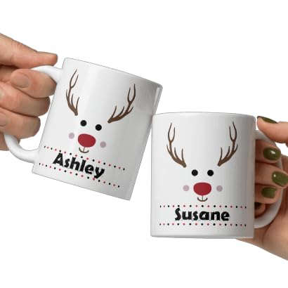 Custom Family Coffee Mug Gift Personalized Christmas Design Ceramic Mugs with Your Own Name And Photo Customized Xmas Cups Gifts for Holiday All Family Gathering Tea Cup White Coffee Mug 11oz