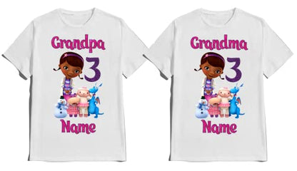 Birthday Girl Dr Shirt Custom Tees Family Matching Personalized Doc T-shirt Name Age