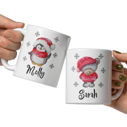 Custom Family Coffee Cup Mug Gifts Personalized Christmas Design Ceramic Mugs with Name And Photo Customized Xmas Cups Gifts for Holiday All Family Gathering Tea Cup White Coffee Mug 11oz
