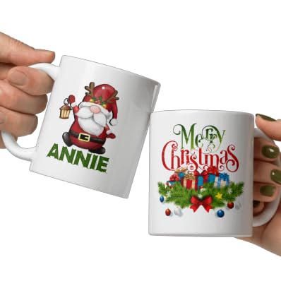 Custom Fireplace Coffee Cup Gifts Personalized Christmas Design Ceramic Mugs with Name And Photo Customized Xmas Cups Gifts for Holiday All Family Gathering Tea Cup White Coffee Mug 11oz