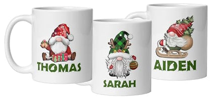 Custom Fireplace Coffee Cup Gifts Personalized Christmas Design Ceramic Mugs with Name And Photo Customized Xmas Cups Gifts for Holiday All Family Gathering Tea Cup White Coffee Mug 11oz