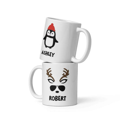 Custom Fireplace Coffee Mug Cup Gifts Personalized Christmas Design Ceramic Mugs with Name And Photo Customized Xmas Cups Gifts for Holiday All Family Gathering Tea Cup White Coffee Mug 11oz