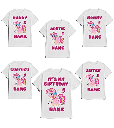 Birthday Girl Pinky Shirt Pie Customize Tees Family Matching Ponny T-Shirts