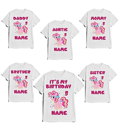 Birthday Girl Pinky Shirt Pie Customize Tees Family Matching Ponny T-Shirts