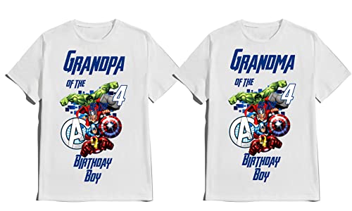 Avenger Birthday Shirt Boy Family Matching Super-Hero T-shirts Custom Super Hero Tees