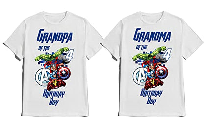 Avenger Birthday Shirt Boy Family Matching Super-Hero T-shirts Custom Super Hero Tees