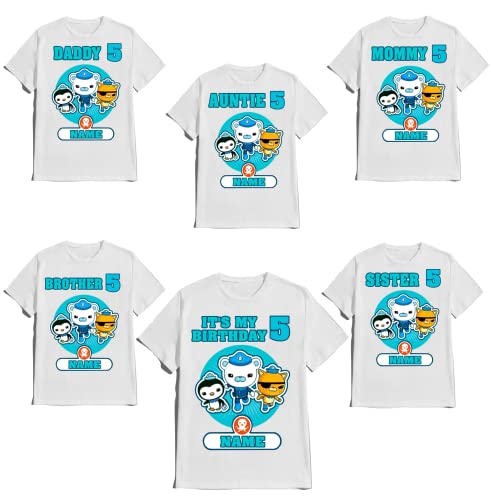 Octopod birthday shirt Captain Barnacles birthday tshirt Octopod family Matching shirts Octopod theme Kids party shirts Octopod matching shirts