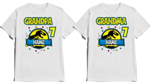 Dinosaur Birthday Boy Shirt Dino SHIRTS Girl Family Matching T-shirts Dinosaurs Custom Tshirt Name Age Kids Party Tees