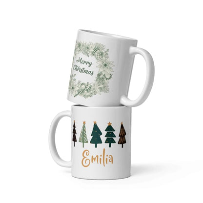 Custom Family Coffee Tea Mug Gifts Personalized Christmas Design Ceramic Mugs with Name And Photo Customized Xmas Cups Gifts for Holiday All Family Gathering Tea Cup White Coffee Mug 11oz