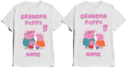 Piggy Birthday Boy pep Birthday Girl Shirt Matching Family Pepa Custom Tees Pig