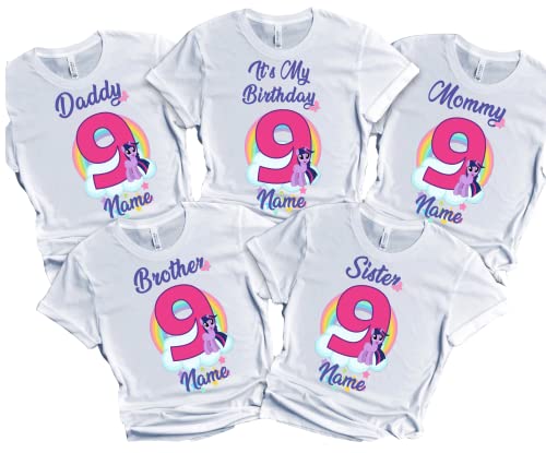 Birthday Girl Shirt Pinky Tee Ponny Shirt Pie Tees Family Matching Pony Customize T-Shirts