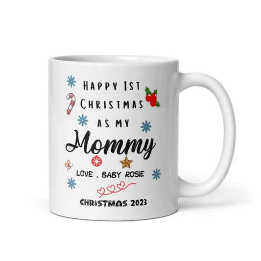 Personalized Christmas Coffee Mug 25 – Custom Name Photo Holiday Ceramic Mugs 11oz