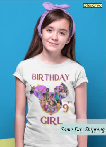 Encanto Girl Birthday Shirt Custom Name Age Matching Tee Family T-shirt